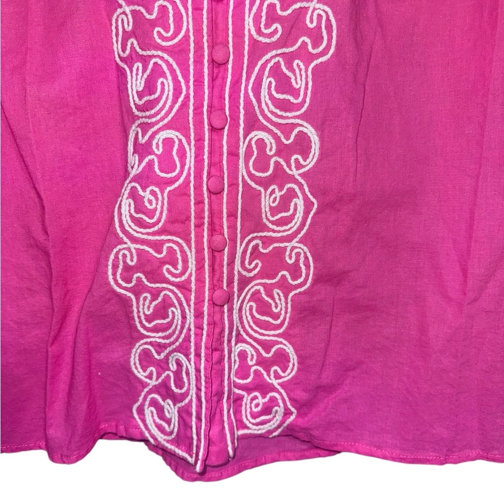 Pink Embroidered Women's Top